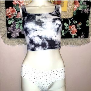 Tie dye crop top, Victoria’s Secret Very Sexy Illusions Panties & accessories